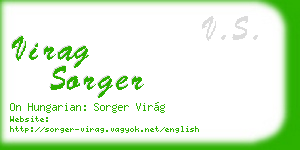 virag sorger business card